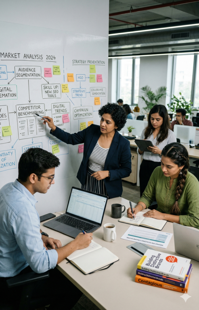 Strategy session in a modern office