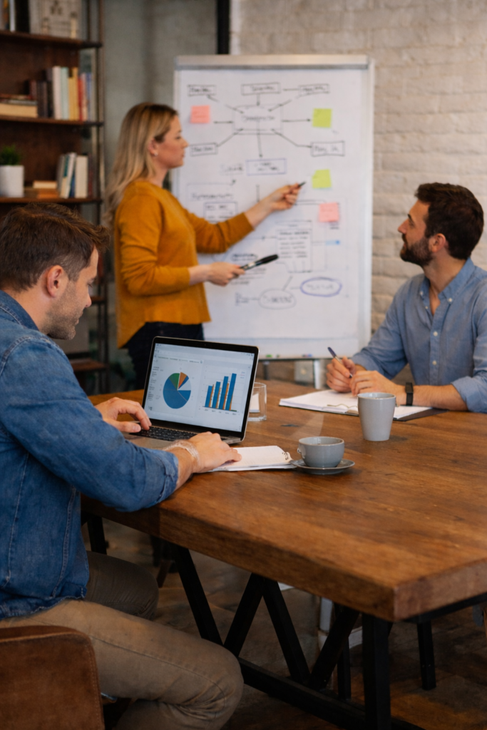 Strategy session in a modern office