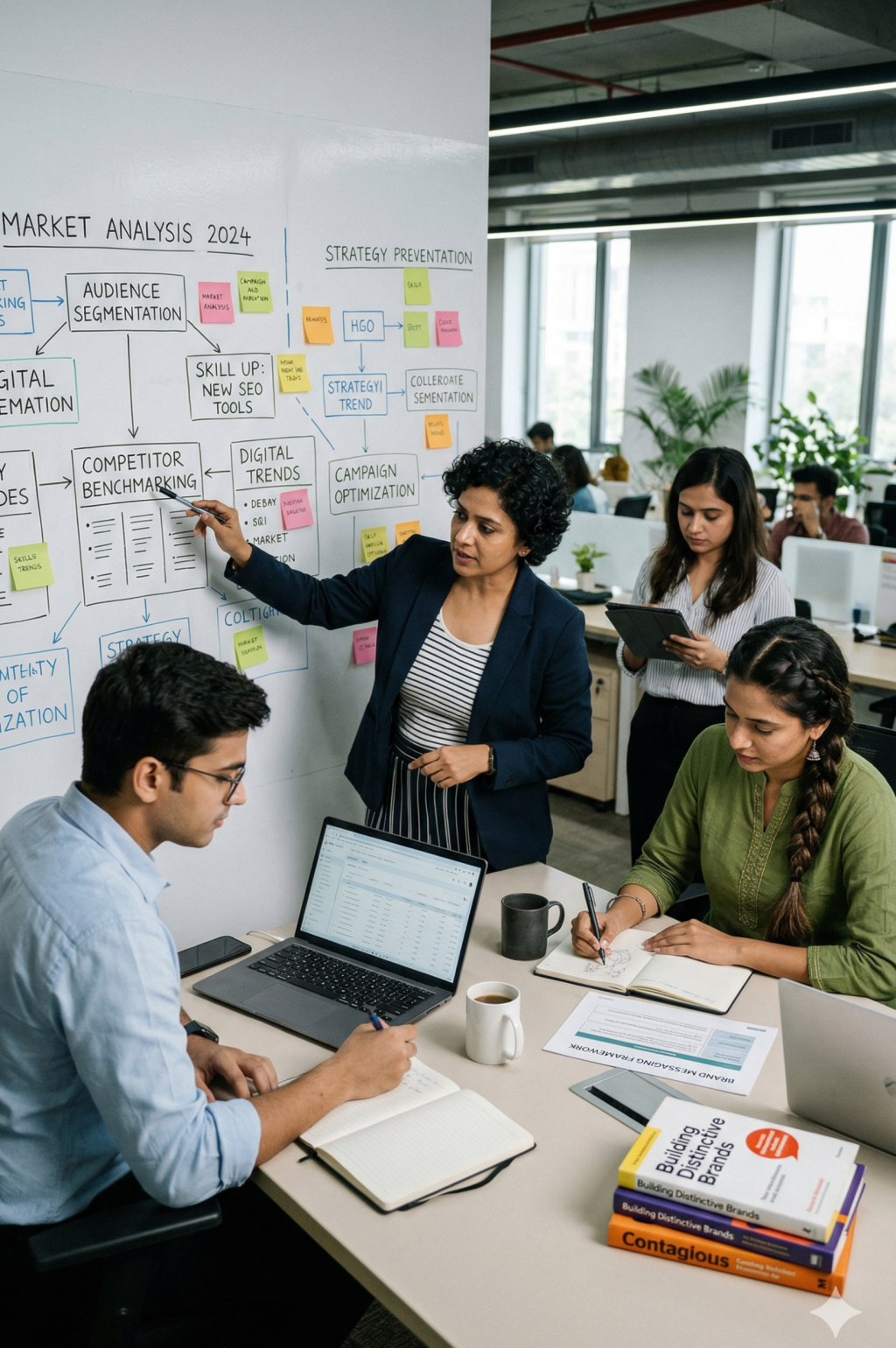 Strategy session in a modern office